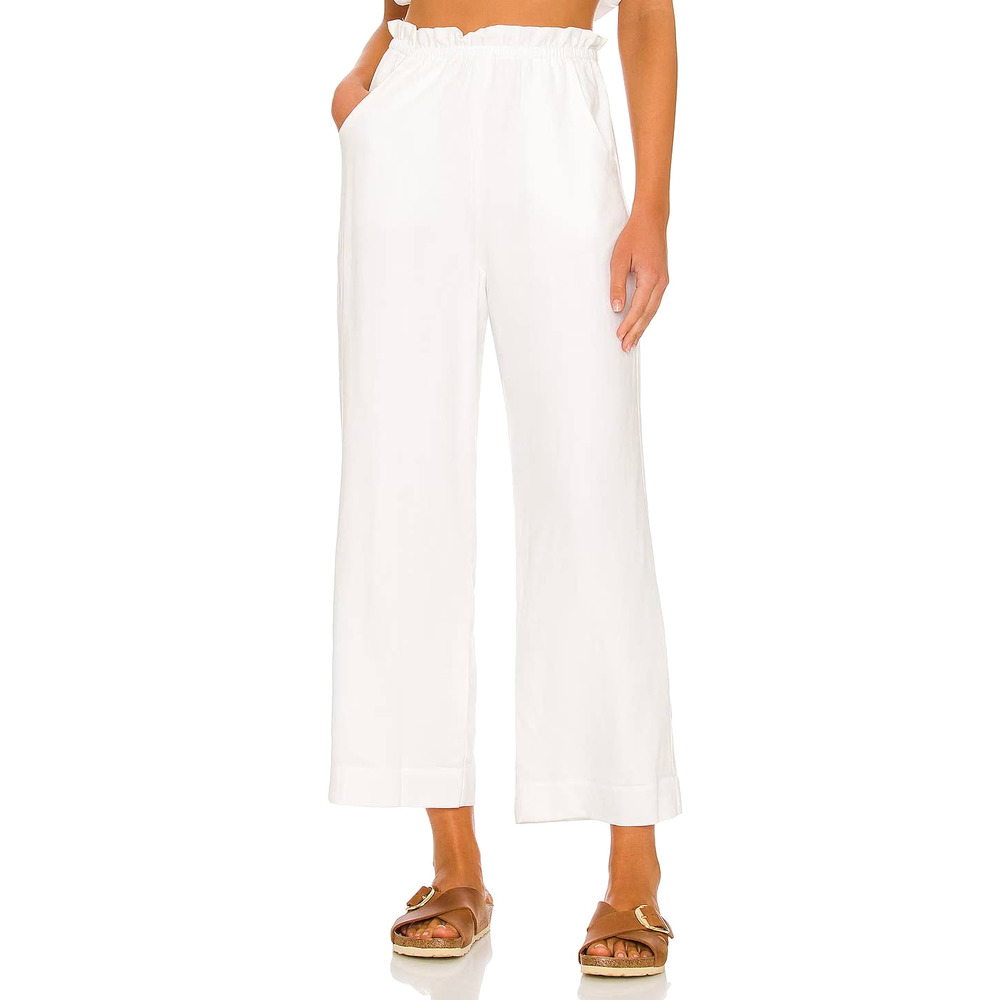 SHOW ME YOUR MUMU Peggy Pants in White Linen M